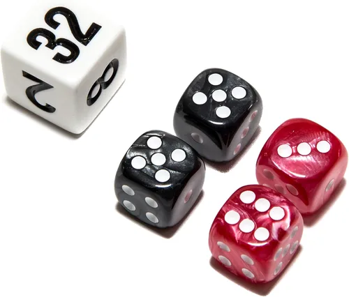 Vista 10 de Bello juegos Deluxe dados de imitación de mármol sets-black/, Azul, 5/8