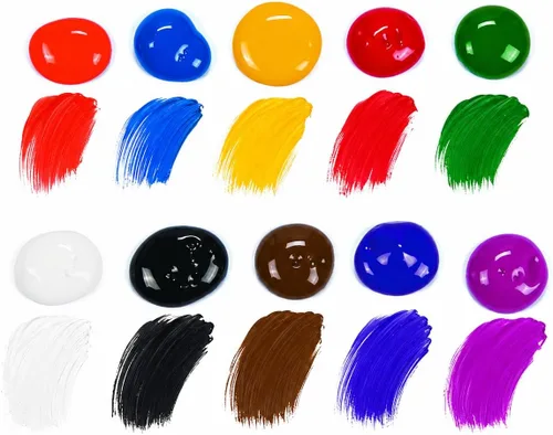 Vista 4 de Fun Express Juego de pintura de témpera lavable para niños, 10 colores vibrantes (botellas exprimibles de 16 onzas, 160 onzas líquidas a granel)