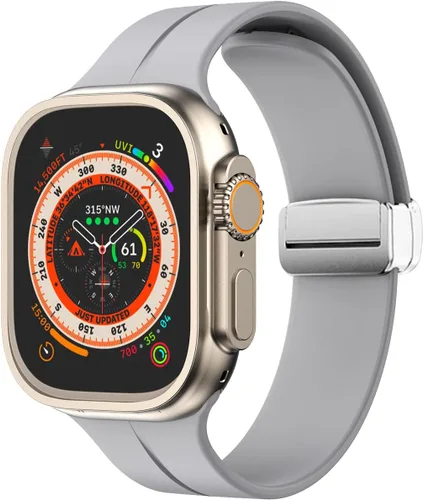 Vista 9 de Banda magnética compatible con Apple Watch de 38mm 40mm 41mm 42mm 44mm 45mm 46mm 49mm, mujeres y hombres, correa deportiva de silicona compatible