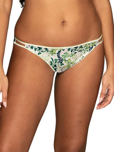 Vista 56 de Vanity Fair Bragas de bikini con tira para mujer, Illumination, con elástico sedoso y ribete de satén Paquete de 3 Negro (Midnight Black)