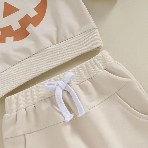 Vista 6 de Ropa para el día de San Valentín para bebé, sudadera de manga larga con letras, pantalones deportivos elásticos para otoño e invierno