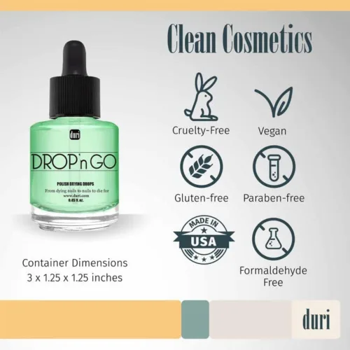 Vista 3 de duri Drop'n Go Gotas de uñas de secado rápido, gotas de secado rápido para esmalte de uñas de larga duración, 0.45 onzas líquidas (paquete de 1)