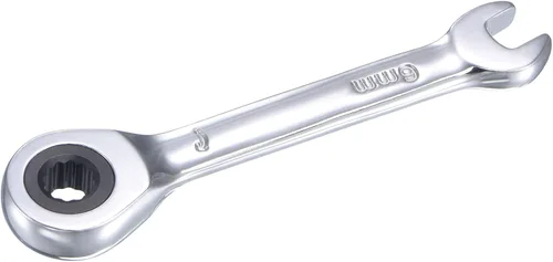 Vista 5 de uxcell Llave combinada de trinquete rechoncha de 0.236 in métrica 72 dientes 12 herramientas terminadas en caja de puntos, CR-V