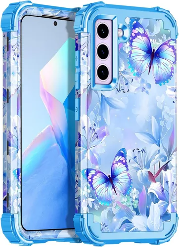 Vista 60 de Casetego Funda para Galaxy A16 5G, que brilla en la oscuridad, tres capas, resistente, a prueba de golpes, protección completa, policarbonato duro