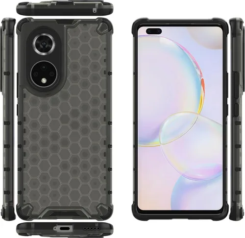 Vista 189 de Pzwoxukhov Funda compatible con Huawei Nova 3i, compatible con Huawei P Smart+ 2018 Honeycomb Anti-Drop Shock-Absorbing Case Negro