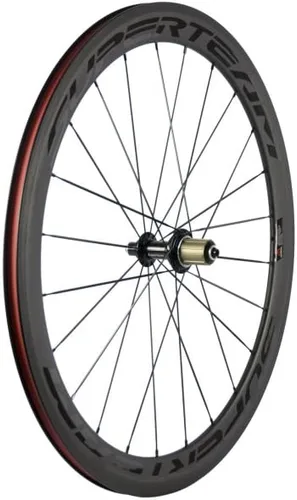 Vista 3 de Superteam - Juego de ruedas para bicicleta de ruta fibra de carbono, 700 C, 50mm ancho 23 terminado mate