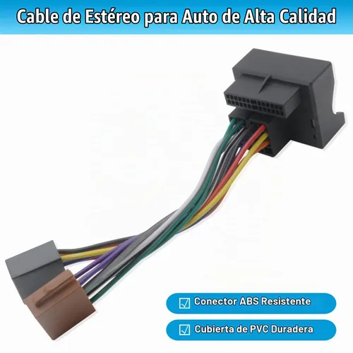 Vista 7 de Arnés de cables de radio estéreo ISO apto para VW BMW
