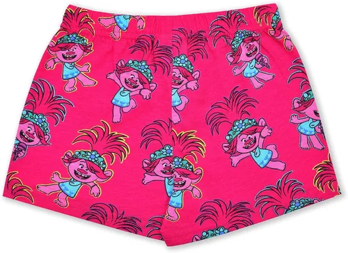 Vista 5 de Universal Trolls Poppy - Juego de 2 camisetas de manga corta y pantalones cortos para niñas, paquete de traje para niños