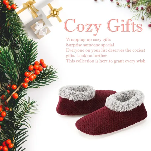 Vista 6 de Pantuflas suaves y mullidas para mujer en interiores, zapatos cálidos y peludos para casa, con forro esponjoso, botines de dormitorio, suela