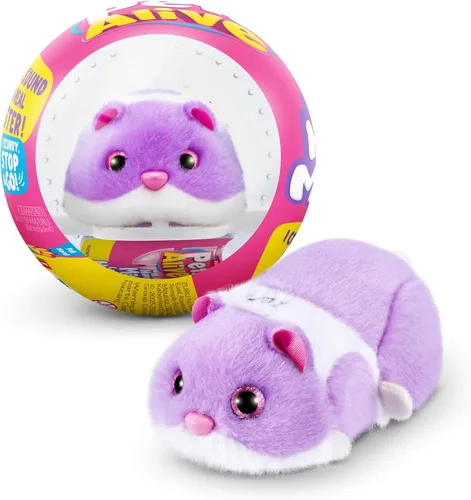 Vista 7 de Pets Alive Hamstermania (azul) por ZURU Hamster, mascota electrónica, más de 20 sonidos interactivos, juguete de pelota de hámster para niñas y niños
