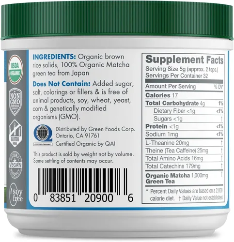 Vista 3 de Alimentos verde matcha té verde, 14-20900, 1, 1