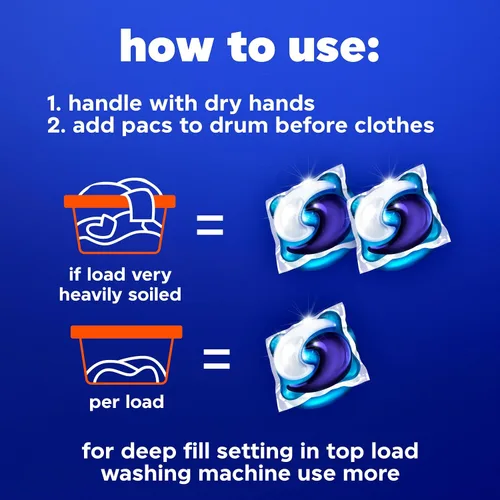 Vista 9 de Tide Power Pods - Cápsulas de detergente para ropa deportiva, 25 unidades, avanzado para sudor + combatiente de manchas