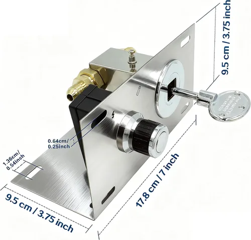 Vista 4 de Kit de Encendido para Hoguera con Encendido por Chispa de Botón Pulsador, Válvula de Cierre de 1/2" y Llave de 3", Compatible con Propano y Gas