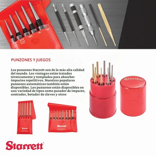 Vista 4 de Starrett 18 C Perforadora de centro automático con trazo ajustable, 5 – 1/4" de longitud, diámetro de 11/16