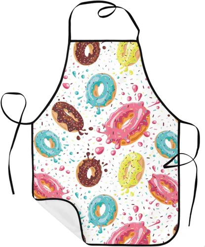 Vista 49 de Sigouyinei Delantales para mujeres con bolsillos, delantal para hombres, delantal adecuado para chefs camareros, técnicos de uñas para hornear
