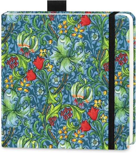 Vista 15 de E-WEICHEN 5x5 Cuadernos de acuarela de tela portátiles hechos a mano con tapa dura de tela cosida para viajes Papel para acuarela de 140LB/300gsm 20