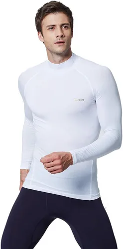 Vista 2 de EXIO EX-T02 - Camiseta de compresión de cuello alto y manga larga para hombre, con sistema de capa base