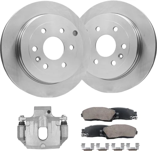 Vista 43 de Detroit Axle - Rotores de freno para Chrysler 200 2015 2016 2017, Rotores de freno de disco de reemplazo: 12.01" pulgadas delantero y 10.95
