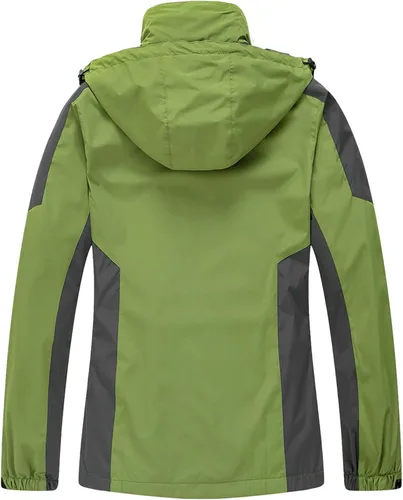 Vista 2 de Diamond Candy Chaqueta impermeable para mujer, impermeable, ligera, para exteriores, con capucha para senderismo