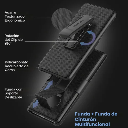 Vista 5 de Encased Funda para cinturón compatible con Pixel 8 con clip de funda y soporte (8)