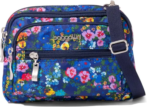 Vista 36 de Baggallini Bolsa cruzada pequeña con triple cremallera para mujer, 8 x 6 pulgadas, ligera, convertible