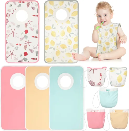 Vista 8 de Newwiee 5 baberos grandes para bebés, baberos suaves y absorbentes, cobertura completa, baberos para niños pequeños baberos baberos baberos