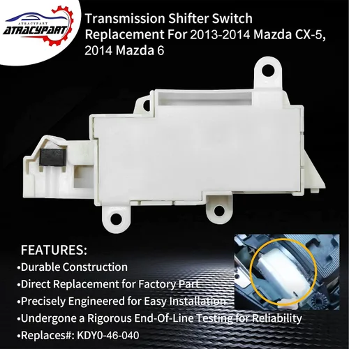 Vista 3 de Interruptor de cambio de caja de cambios con tornillos Requiere verificación de 12 pines Reemplazo para Mazda CX-5 2013-2014, Mazda 6 2014