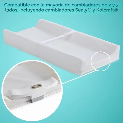 Vista 4 de Contours GlowFlex - Luz nocturna para bebés para cambios de pañales, brillo suave regulable, control táctil, apagado automático, correa