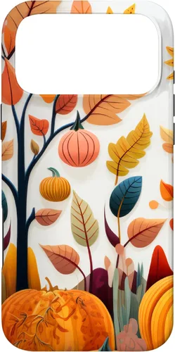 Vista 22 de Fall Leaves Autumn Pumpkin Theme Autumn Color Yellow Case for iPhone 17