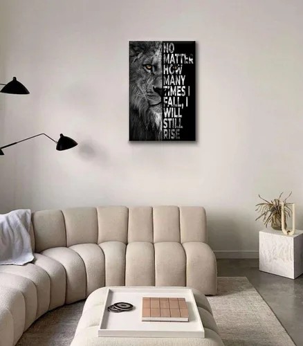 Vista 6 de Lienzo decorativo para pared con diseño de elefante, mentalidad lo es todo, motivación, oficina, animales, póster enmarcado para sala de estar