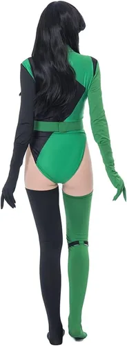 Vista 6 de Disfraz de Shego para mujer, traje sexy de súper villano