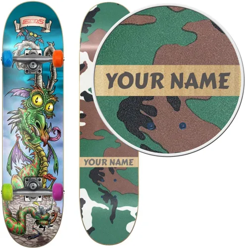Vista 4 de Patineta personalizada SkateXS para principiantes Dragon Street