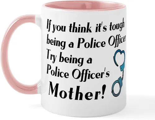 Vista 31 de CafePress Taza de café de cerámica de 11 oz (11.0 fl oz) de Police Mom