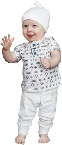Vista 5 de Owlivia Sombrero orgánico del nudo del bebé, gorritos del bebé del hospital recién nacido, casquillo infantil unisex