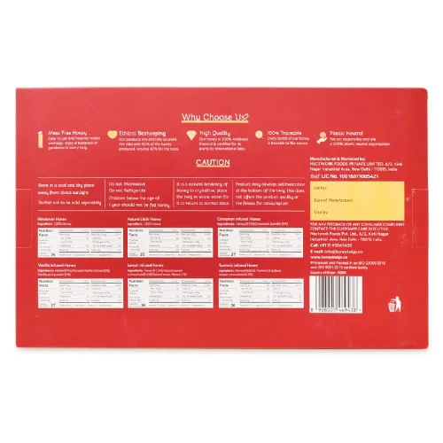 Vista 3 de Honey Twigs Honey Sticks Caja de regalo – 36 pajitas de miel natural de una sola porción – 8.47 onzas por paquete (0.28 oz por palo) Paquete