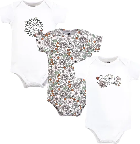Vista 232 de Hudson Baby baby-girls Cotton Bodysuits 3-pack
