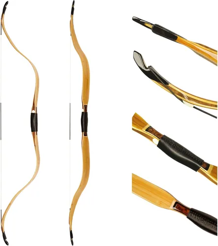 Vista 7 de AF Archery SiCai Arco recurvo tradicional laminado de cuatro capas 20-50lbs
