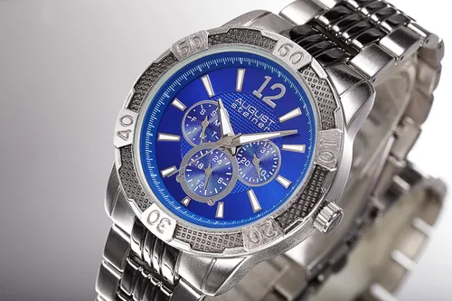 Vista 6 de August Steiner AS8058 - Reloj multifunción para hombre, 3 subesferas día, fecha y GMT