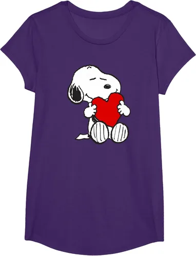 Vista 11 de Peanuts Camiseta de San Valentín Snoopy Hugging Heart, Negro