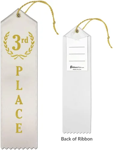 Vista 4 de RibbonsNow Cintas de premio del 1er al 4º lugar, 48 cintas en total, 12 cada lugar con tarjeta y cuerda