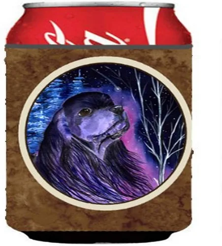 Vista 116 de Caroline's Treasures SS8447CC Starry Night English Bulldog - Enfriador para latas o botellas, lavable, funda plegable con aislamiento para bebidas
