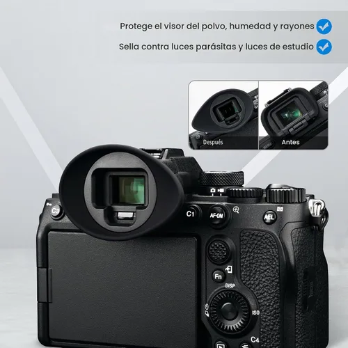 Vista 6 de [Versión grande] A7IV A7RV A9III A7SIII A1, visor de cámara para Sony Alpha A7M4 A7R5 A9M3 A7S3 A1, extensión giratoria 360 diseño ovalado