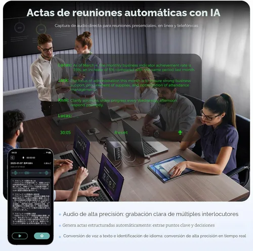 Vista 5 de Lentes inteligentes AR con pantalla de visualización, cámara HD integrada y control de anillo, lentes de teleprompter de privacidad AI HUD