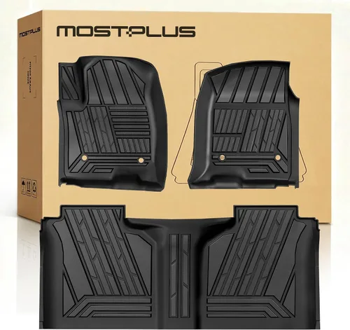 Vista 18 de MOSTPLUS Alfombrillas para Tesla Modelo Y Juniper 2025 2026 para todo tipo de clima, TPE con alfombrilla de carga trasera y alfombrilla de respaldo