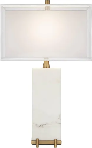 Vista 8 de Jules - Lámpara de mesa grande de 30 1/2 pulgadas, diseño de mármol