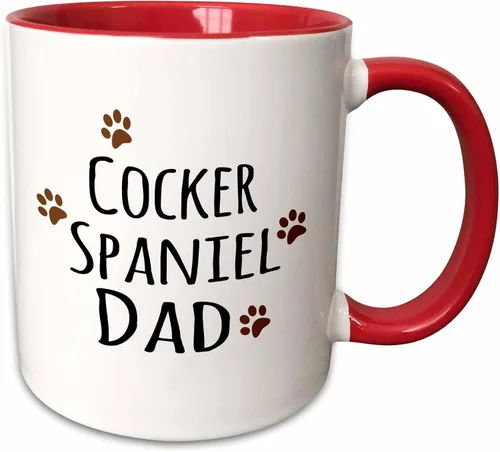 Vista 10 de 3dRose Cocker Spaniel Dog Dad - Taza de 11 onzas, color negro