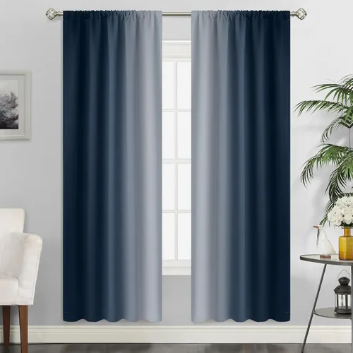 Vista 72 de SimpleHome Cortinas Pequeñas Negras Impermeables con Bolsillo para Barra Suave para Cocina, Cortinas Impermeables con Bolsillo para Barra