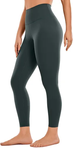 Vista 31 de CRZ YOGA Leggings de entrenamiento para mujer con sensación de desnudez cepillada de 25 pulgadas, pantalones de yoga de compresión de cintura alta