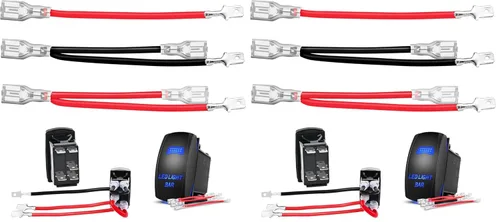 Vista 5 de Nilight Interruptor basculante de barra de luz de techo, interruptor de barra de luz LED, interruptor de barra de luz LED de 5 pines, interruptor