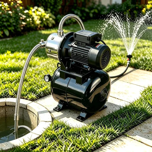 Vista 4 de Bomba de pozo poco profundo de 1.6 HP con tanque de presión, 898 GPH, 115 V, bomba de chorro de agua automática de acero inoxidable, bomba